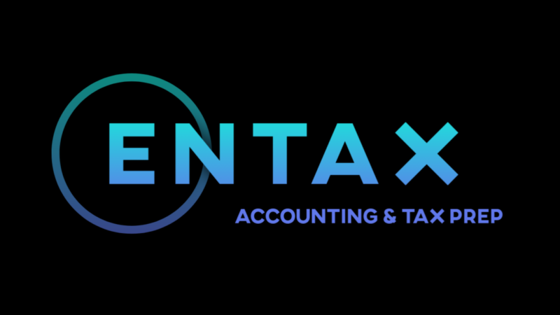 ENTAX Logo and list of their Accounting services: Tax Planning Tax Preparation Financial Accounting & Notary Public Privacy Policy Tax Accounting Resources